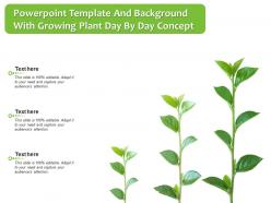 Powerpoint template and background with growing plant day by day concept