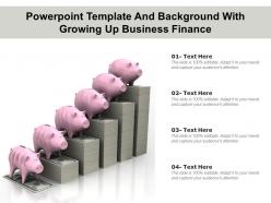 Powerpoint template and background with growing up business finance