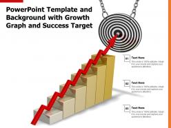 Powerpoint template and background with growth graph and success target