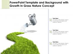 Powerpoint template and background with growth in grass nature concept