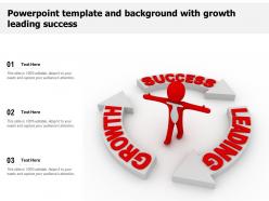 Powerpoint template and background with growth leading success