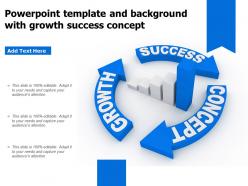 Powerpoint template and background with growth success concept