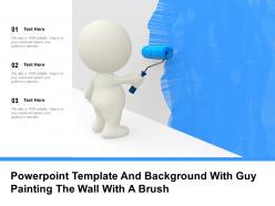 Powerpoint template and background with guy painting the wall with a brush