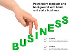 Powerpoint template and background with hand and stairs business