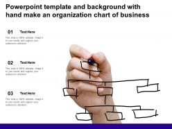 Powerpoint template and background with hand make an organization chart of business