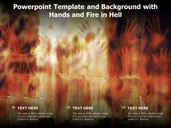 Powerpoint template and background with hands and fire in hell