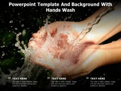 Powerpoint template and background with hands wash