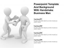 Powerpoint template and background with handshake business man