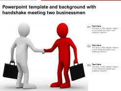 Powerpoint Template And Background With Handshake Meeting Two Business