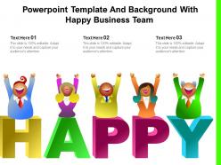 Powerpoint template and background with happy business team