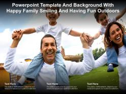 Powerpoint template and background with happy family smiling and having fun outdoors