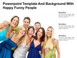 Powerpoint template and background with happy funny people