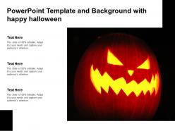 Powerpoint template and background with happy halloween