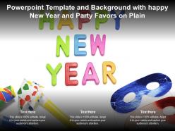 Powerpoint Template And Background With Happy New Year And Party Favors On Plain