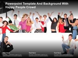 Powerpoint template and background with happy people crowd