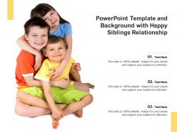 Powerpoint template and background with happy siblings relationship