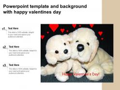 Powerpoint template and background with happy valentines day