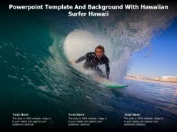 Powerpoint template and background with hawaiian surfer hawaii