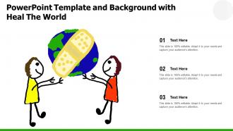 Powerpoint template and background with heal the world