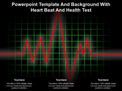 Powerpoint template and background with heart beat and health test