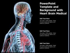 Powerpoint template and background with heart brain medical
