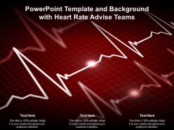 Powerpoint template and background with heart rate advise teams