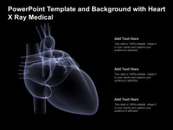 Powerpoint template and background with heart x ray medical