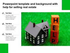 Powerpoint Template And Background With Help For Selling Real Estate
