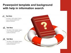 Powerpoint template and background with help in information search