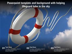 Powerpoint template and background with helping lifeguard tube in the sky