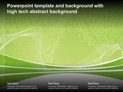 Powerpoint template and background with high tech abstract background