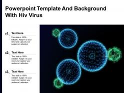 Powerpoint template and background with hiv virus