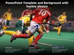 Powerpoint template and background with hockey players