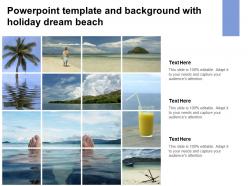 Powerpoint template and background with holiday dream beach