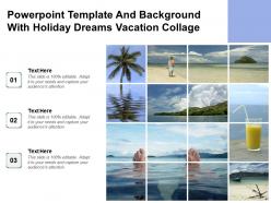 Powerpoint template and background with holiday dreams vacation collage