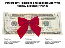Powerpoint template and background with holiday expense finance