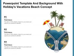 Powerpoint template and background with holidays vacations beach concept