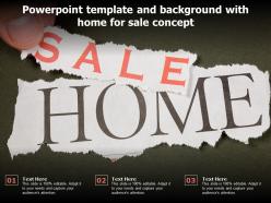 Powerpoint Template And Background With Home For Sale Concept