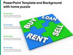 Powerpoint template and background with home puzzle