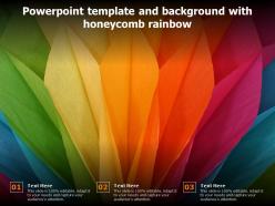 Powerpoint template and background with honeycomb rainbow
