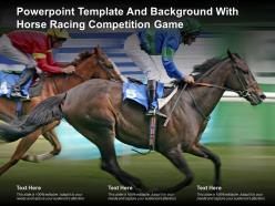 Powerpoint template and background with horse racing competition game