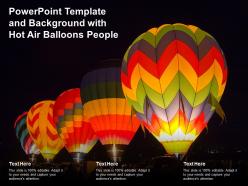Powerpoint template and background with hot air balloons people