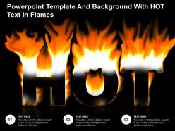 Powerpoint template and background with hot text in flames