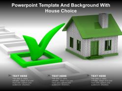 Powerpoint template and background with house choice