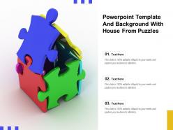 Powerpoint template and background with house from puzzles