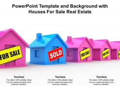 Powerpoint template and background with houses for sale real estate