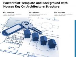 Powerpoint template and background with houses key on architecture structure