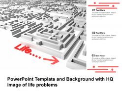 Powerpoint template and background with hq image of life problems