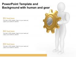 Powerpoint template and background with human and gear