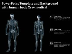 Powerpoint template and background with human body xray medical